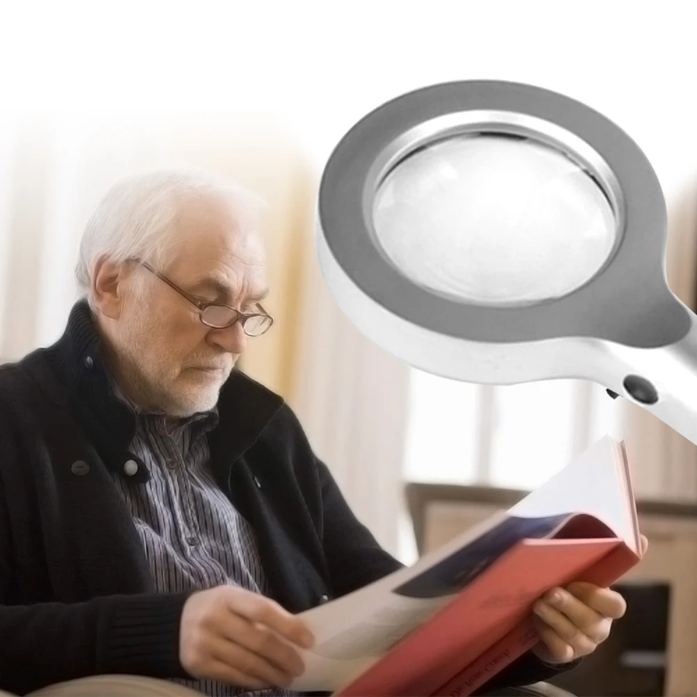 

Handheld 5X Magnifier Magnifying Glass Aid Reading Eye High Definition Loupe for The Older Newspaper Book Reading
