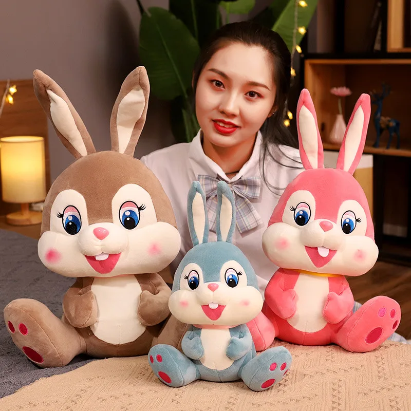 Симпатичный сидячий большой кролик 30-55 см плюшевые мягкие игрушки подушка