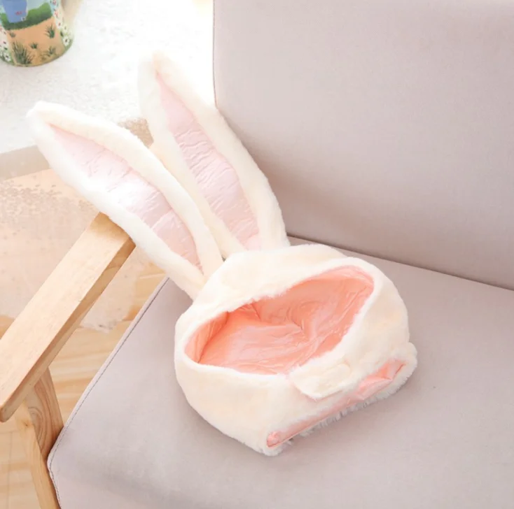 

Hat Girl Plush Bunny Ears Earflap Cap Head Warmer Photo Supplies Earflap Hat, Bunny Hat Hats