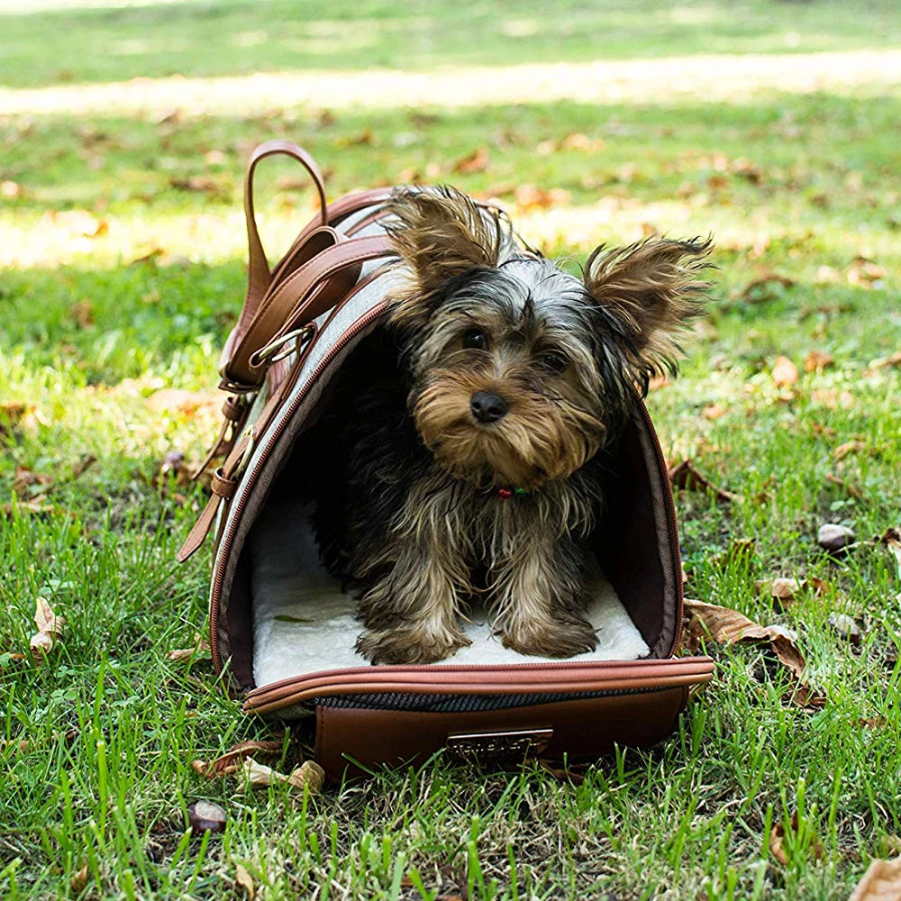 Сумка для собак кожаная сумка дышащая кошек щенков на все сезоны весна лето осень