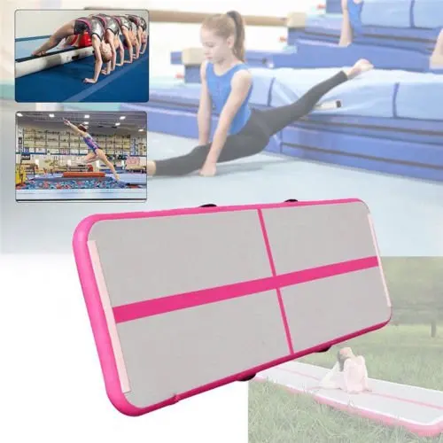Розовый надувной воздушный трек 6 м/20 футов Акробатический гимнастический коврик
