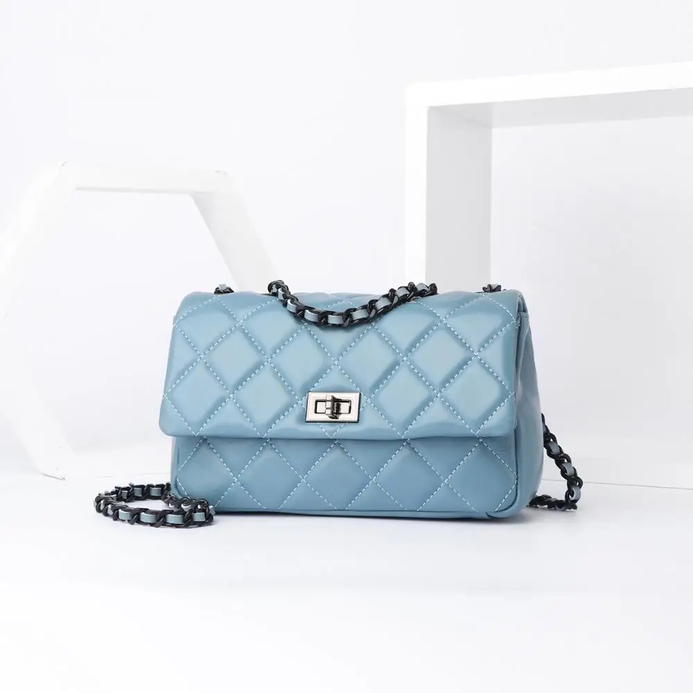 

free shipping 2020 the new style fashion and causel genuine leather sheepskin women one shoulder bag crossbody bag 23cm 4 color