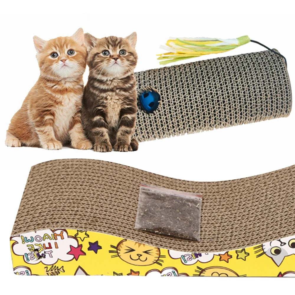 Corrugated Paper Pet Cat Scratcher Game Scratching Accessories Pets Products Board For House Toy | Дом и сад