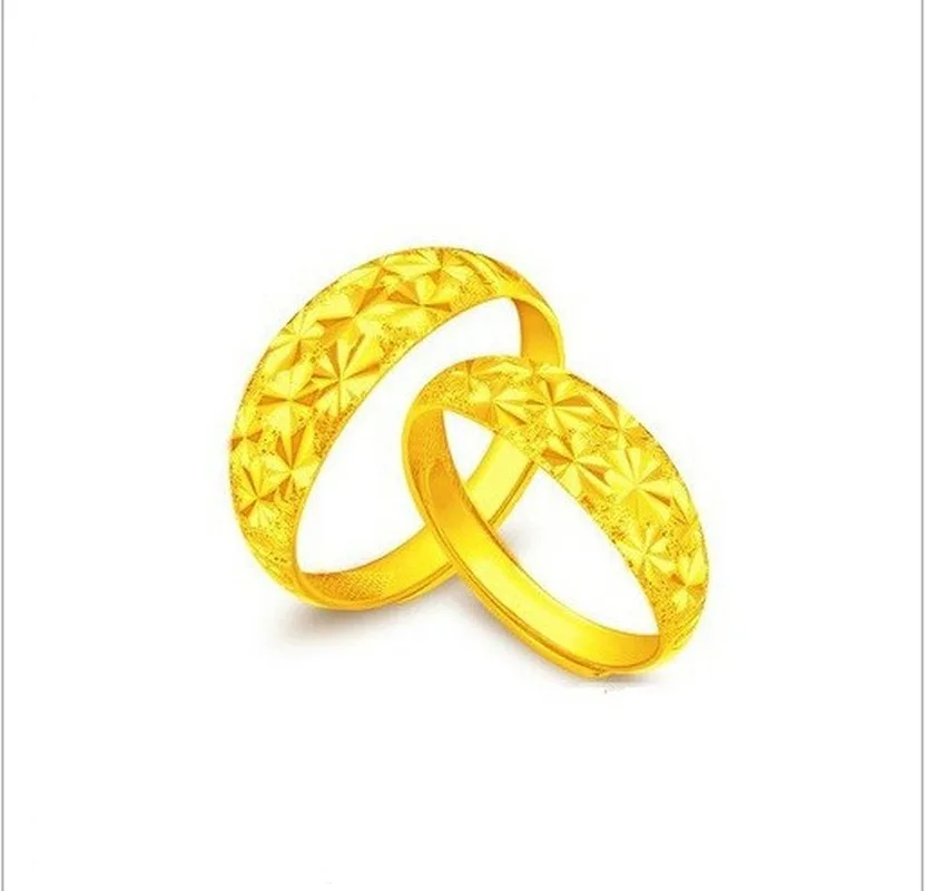 

CLASSIC RETRO GOLD RING FOR WOMEN WEDDING ENGAGEMENT JEWELRY STARS MEN COUPLES RING 14K YELLOW GOLD RINGS ANNIVERSARY GIFT