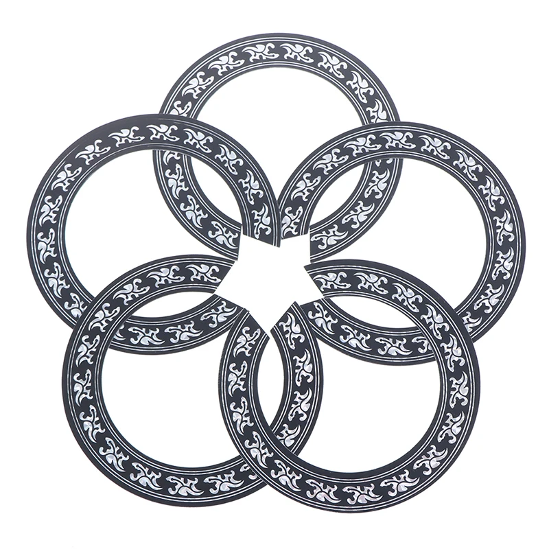 

5pcs Hard PVC Guitar Circle Sound Hole Rosette Inlay For Acoustic Guitars Decal