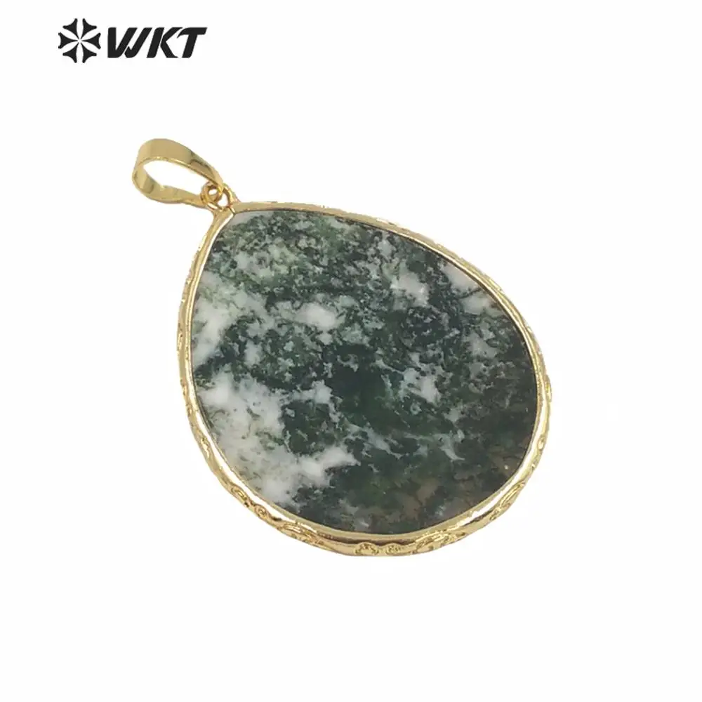 WT P1312 оптовая продажа Модный кулон из натурального камня тренд капли воды