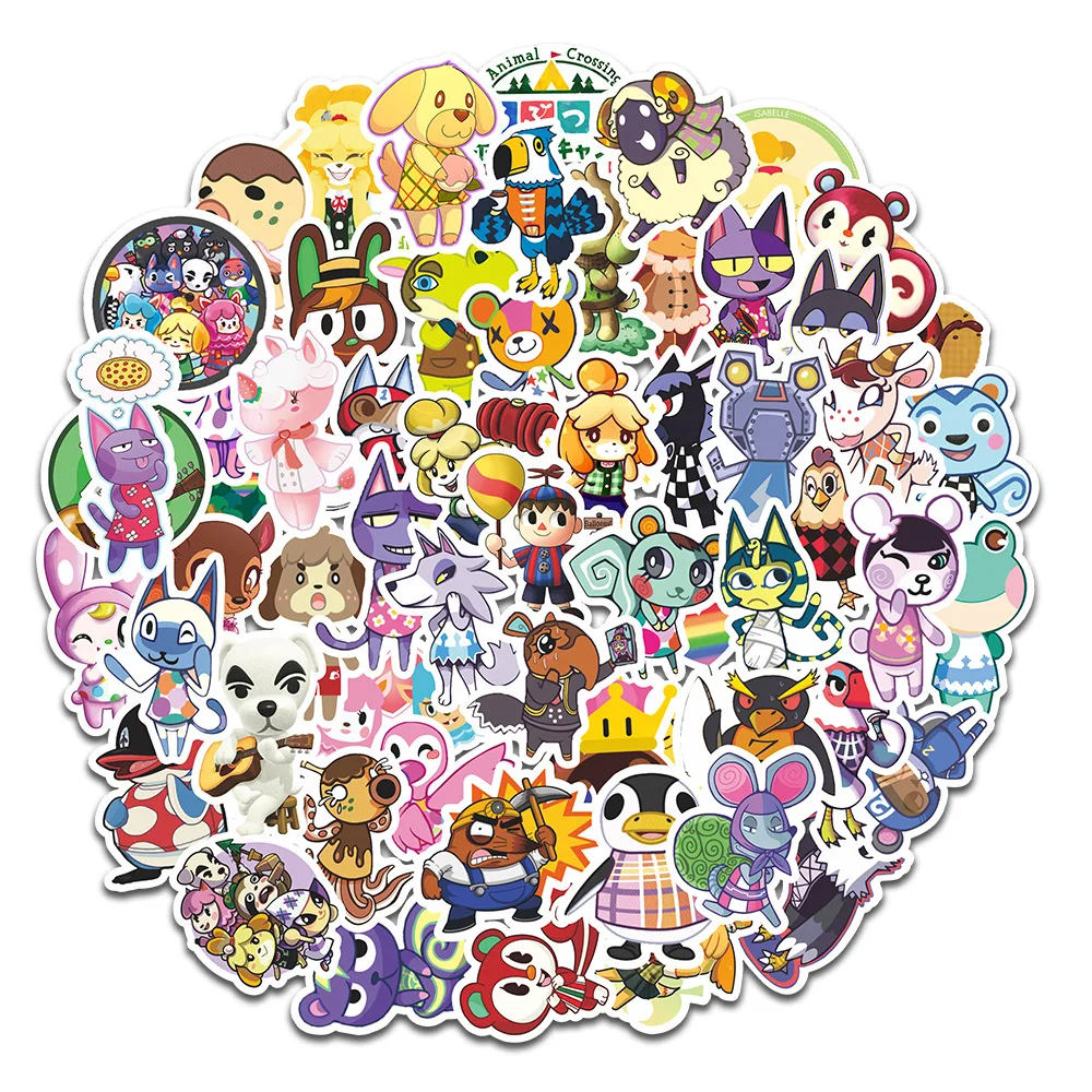 

Animal Crossing Sticker Forest Friends Club Graffiti pegatinas Mobile Computer Skateboard Stickers Amiibo Animal naklejki