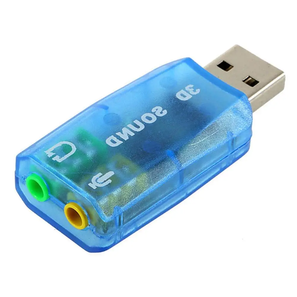 USB 1 Микрофон динамик объемный звук 7 CH 3D адаптер звуковой карты для портативных
