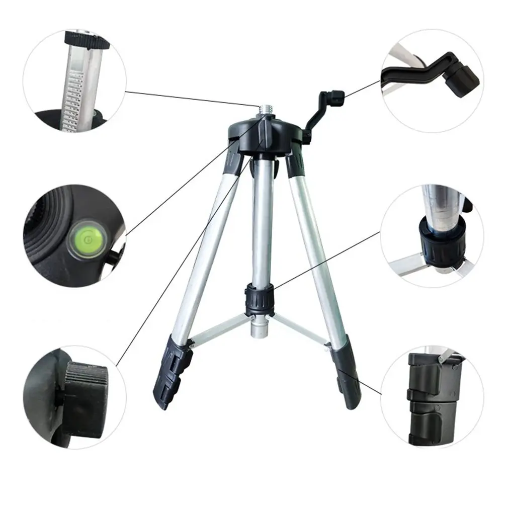 Штатив для лазерного уровня алюминиевый утолщенный Трипод с 12 линиями