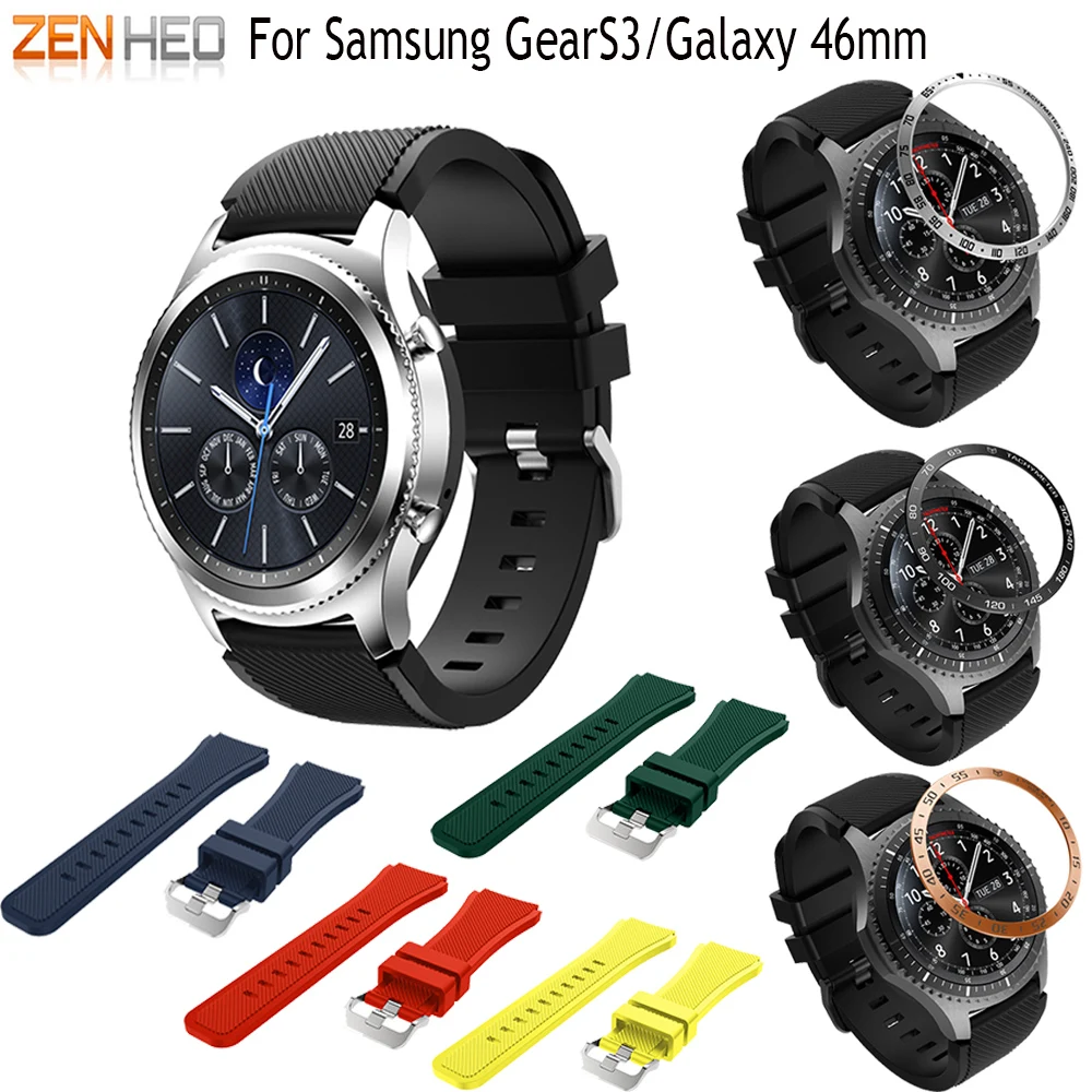Gear s3 Frontier ремешок для samsung galaxy watch 46 мм ремешок ободок для galaxy watch 46 мм Шестерня S3 металлический ободок кольцо клейкая крышка