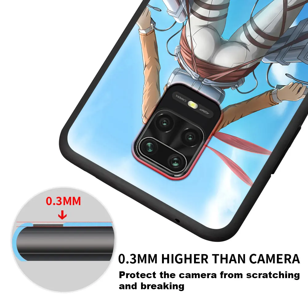 anime attack on titan cell phone case for xiaomi poco x3 nfc m3 f1 f3 mi 10t 9t note 10 10t pro a2 lite 5g 11 9 se cc9 cover free global shipping