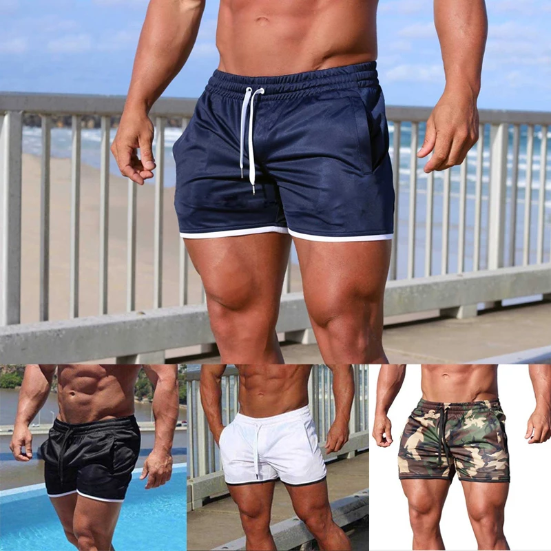

Men's Clothing New Spring Summer Casual Shorts Running Sport Short Pants Men Board Shorts Quick Dry Breathable Beach White Black