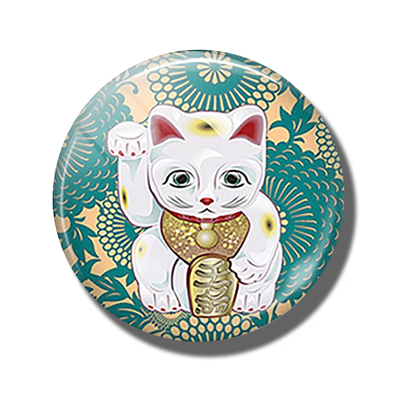 PACK OF 1 Петух Сова овца слон Павлин лошадь магниты на холодильник для детей 30 мм стеклянные круглые магнитные наклейки Животные декоративный холодильник - Цвет: PACK OF 1