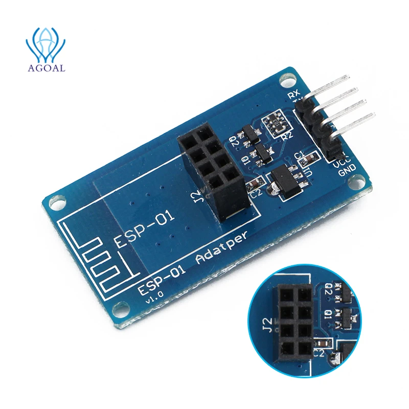 Модуль беспроводного адаптера ESP8266 Φ ESP01 3 В 5 совместимая последовательная плата