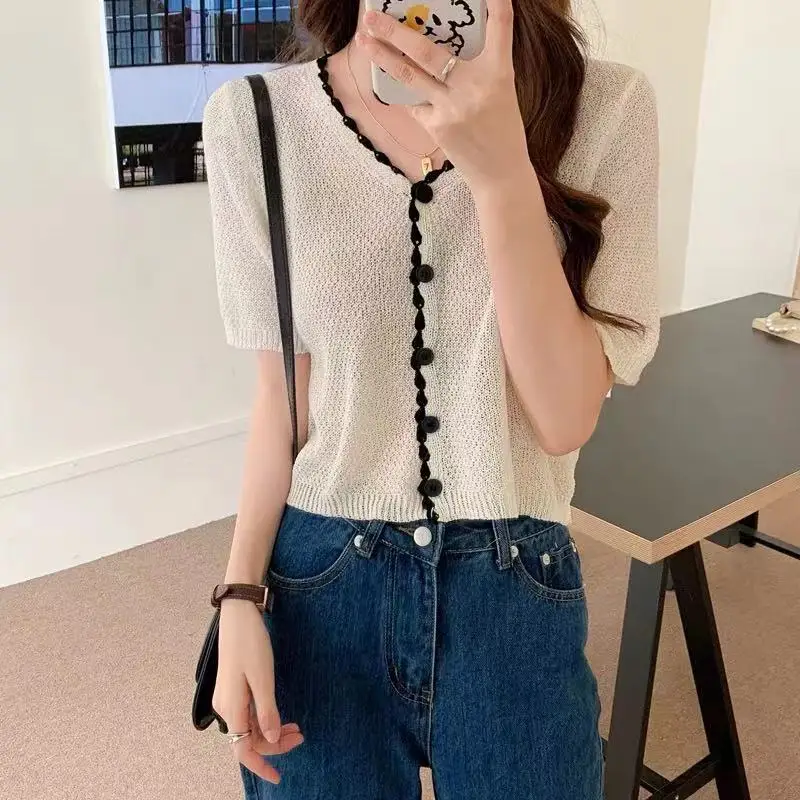 Трикотажный кардиган с V-образным вырезом 5 нитей № 2 |