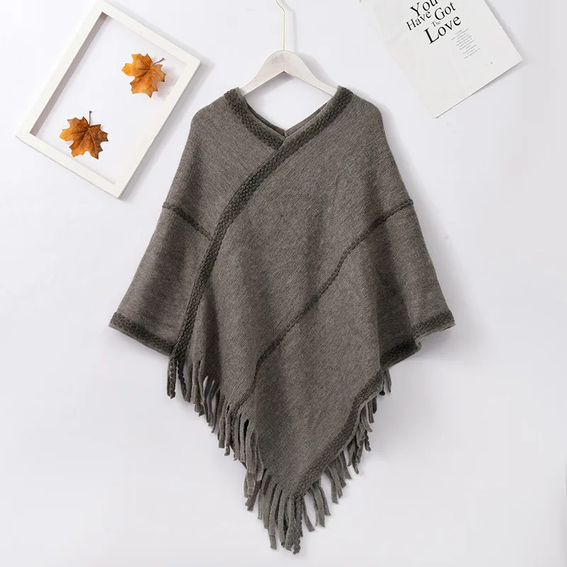

Ethnic Style Hooded Cloak Imitation Rabbit Fur Pullover Cape Shawl Red Travel Warm Scarf Female Factory Direct Supply