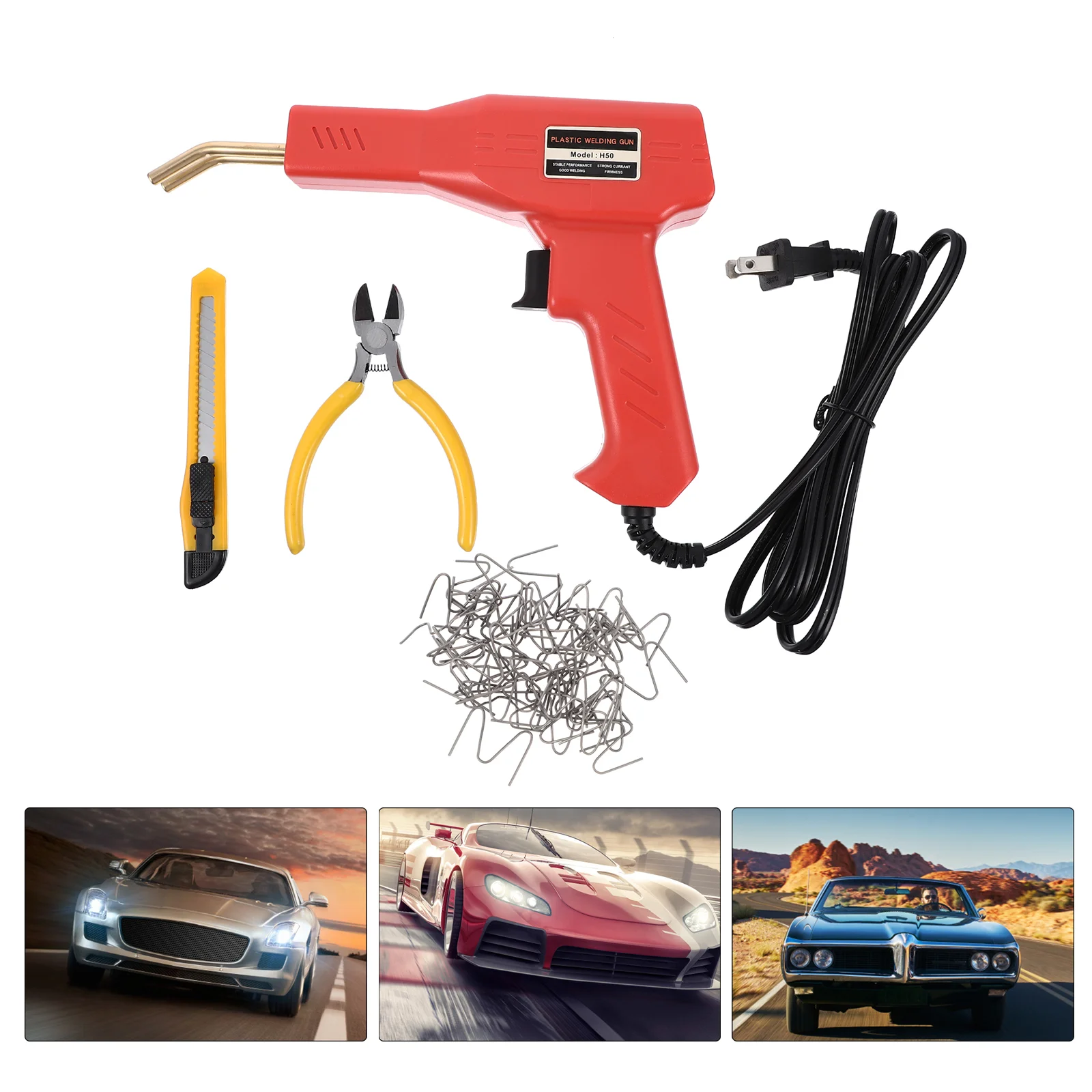

1 Set Plastic Welder Hot Staplers Machine Car Bumper Repair Welder (US Plug)