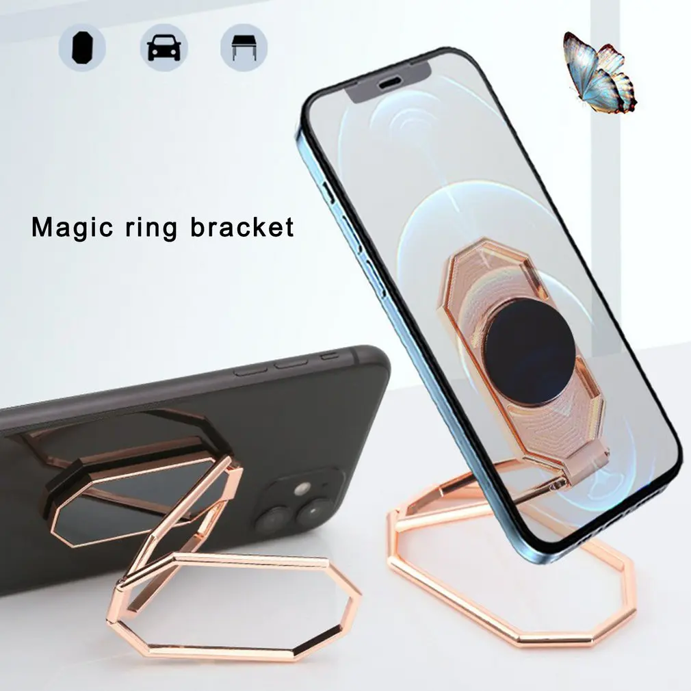 360 rotation foldable mobile phone stand back ultra thin phone ring holder multi angle portable for desk metal finger kickstand free global shipping