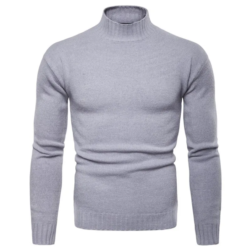 2020 New Winter Warm Man Casual Sweater Fashion Solid Men Turtleneck Pullover Sweaters Slim Fit Male Knitted Plus Size | Мужская одежда