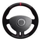 Противоскользящая черная замша из натуральной кожи для Renault Clio 3 2005-2013 Clio 3 RS 2005-2013 автомобильные аксессуары