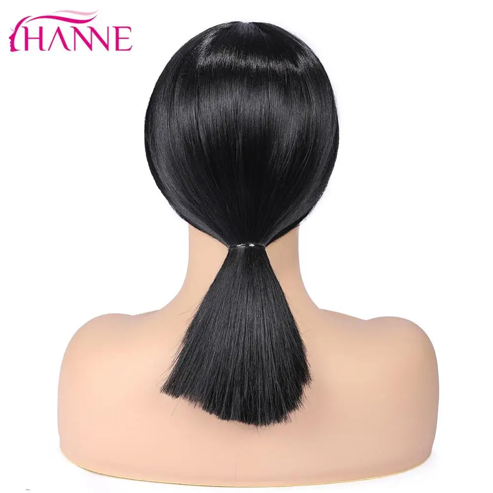 HANNE короткие прямые парики для женщин Ombre черный/коричневый/Блонд/розовый волосы синтетические натуральные парики для косплея или вечерние