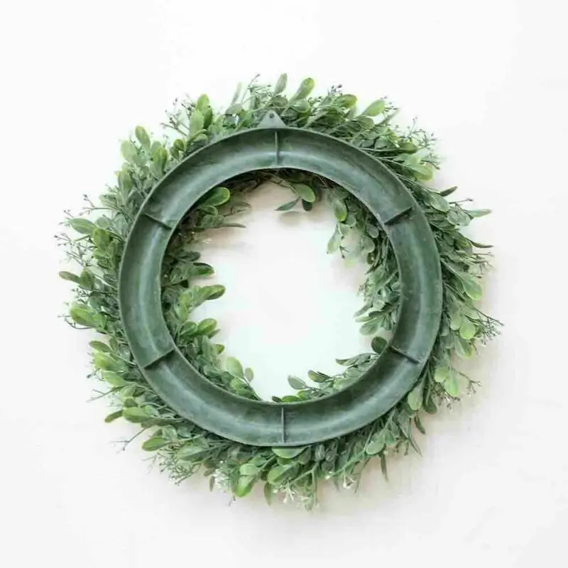

40cm Green Leaves Wreath Door Wall Window Hanging Garland Party Home Decor US