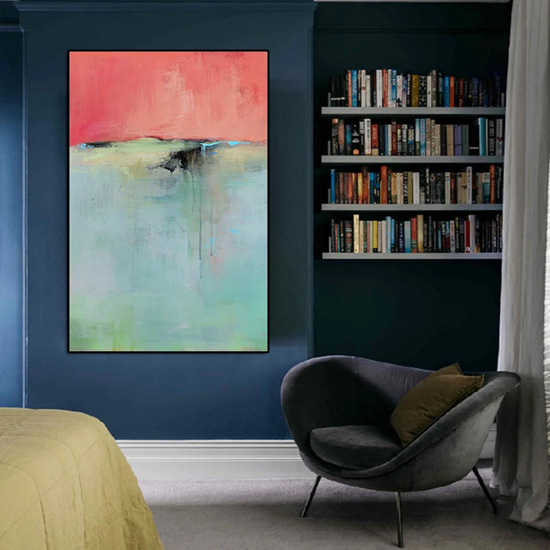 Скандинавская абстрактная картина маслом настенная Картина на холсте