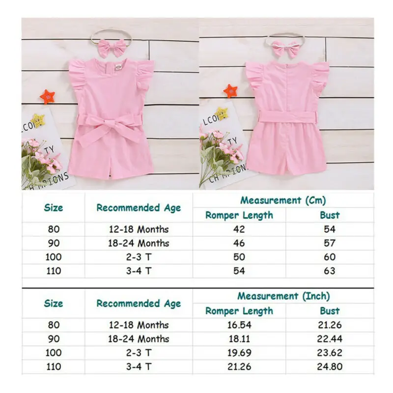 2020 г. Милый комбинезон для маленьких девочек Летний новый милый однотонный