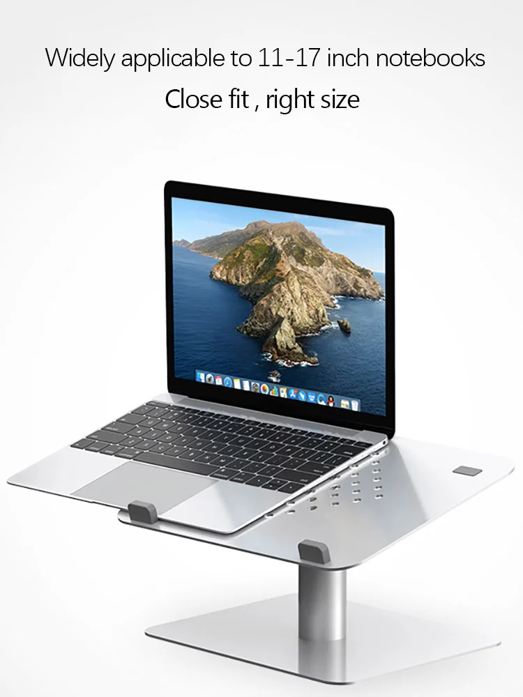 

Подставка для ноутбука из алюминиевого сплава, вращающаяся Регулируемая подставка для компьютера, охлаждающий подъемник для ноутбука 11-17 д...