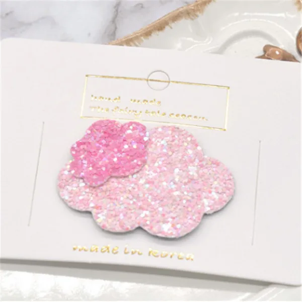 pink cloud 20 шт./партия, новинка, блестки, яркие цвета, мультяшное облако, лебедь, миловидный зажим для волос, для детей, девочек, BB, заколки для волос, аксессуары для волос - Цвет: pink cloud