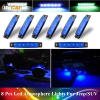 4816 pcs waterproof led rock lights strip wheel well lights led underglow kit for golf for jeep wrangler rzr offroad f150