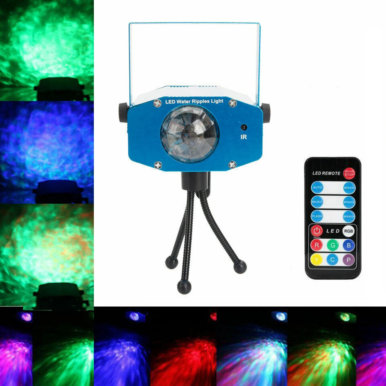 

RGB Water s Lights Strobe 3 Modes Holiday Wedding KTV Lamp Decor