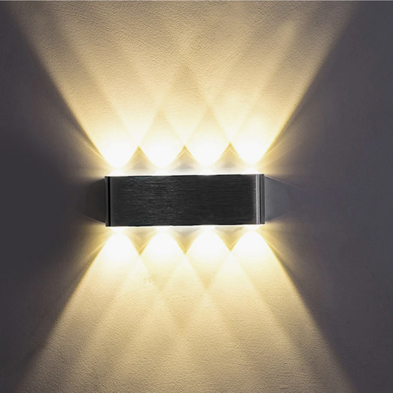 

UP and down Indoor 2W 4W 6W 8W LED Wall Lamps AC100V 220V Aluminum Decorate Wall Sconce bedroom LED Wall Light