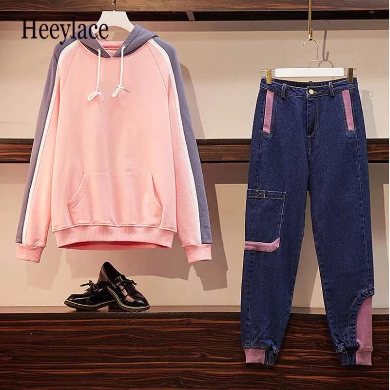 Женский спортивный костюм большого размера плюс M 4XL свитер с капюшоном Толстовка