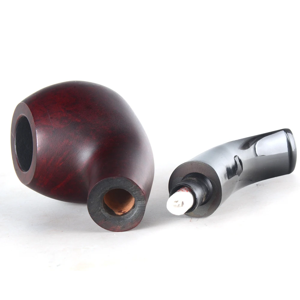 Бриар трубы табака курительная труба гладкая отделка 9 мм фильтр изогнутая