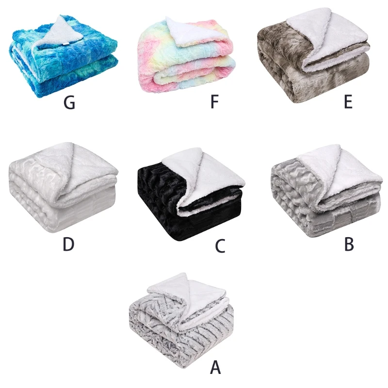 

Утолщенное Двухслойное кашемировое одеяло, плюшевое одеяло из искусственного меха, кашемир PV