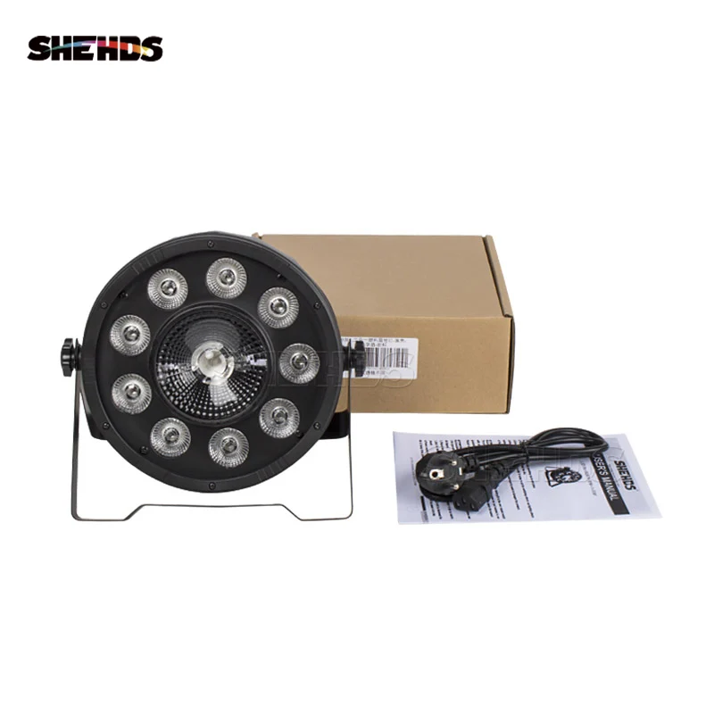 

4PCS SHEHDS LED Flat Par 9x10W+30W RGB Lighting RGB 3IN1 LED Light DMX512 Disco Lights Professional Stage DJ Equipment