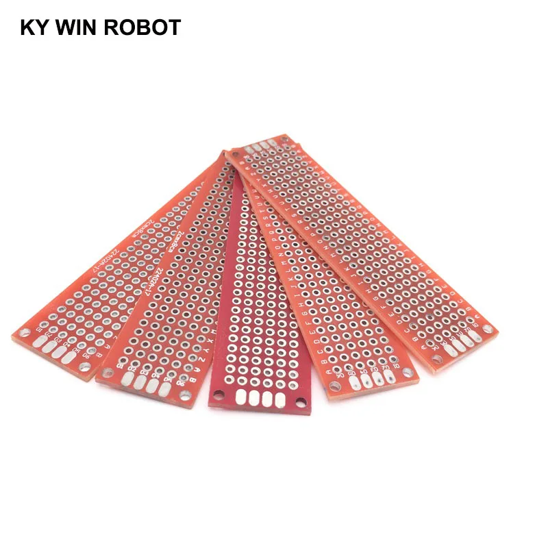 5 шт. Электронная печатная плата 2x8 см универсальная Diy 2*8 двухсторонняя для Arduino