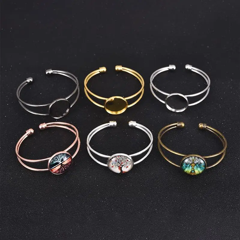 5 шт. браслет базовые заготовки лоток ободок латунный манжета Установка Кабошон