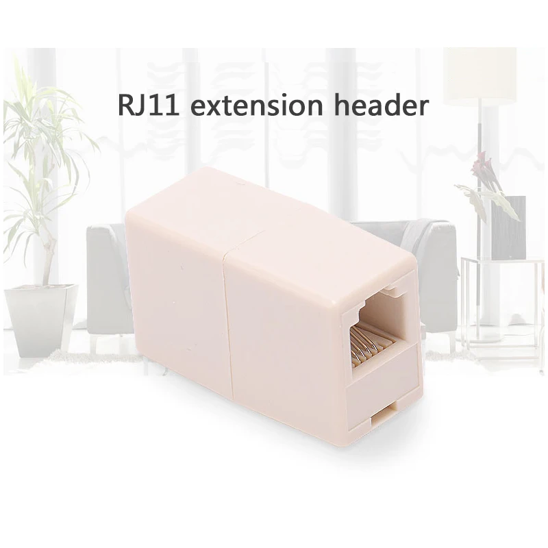 Novel RJ11 6P4C Telephone Straight Coupler, Telephone Cable Extender Joiner Adapter Connector Female to Female High Quality