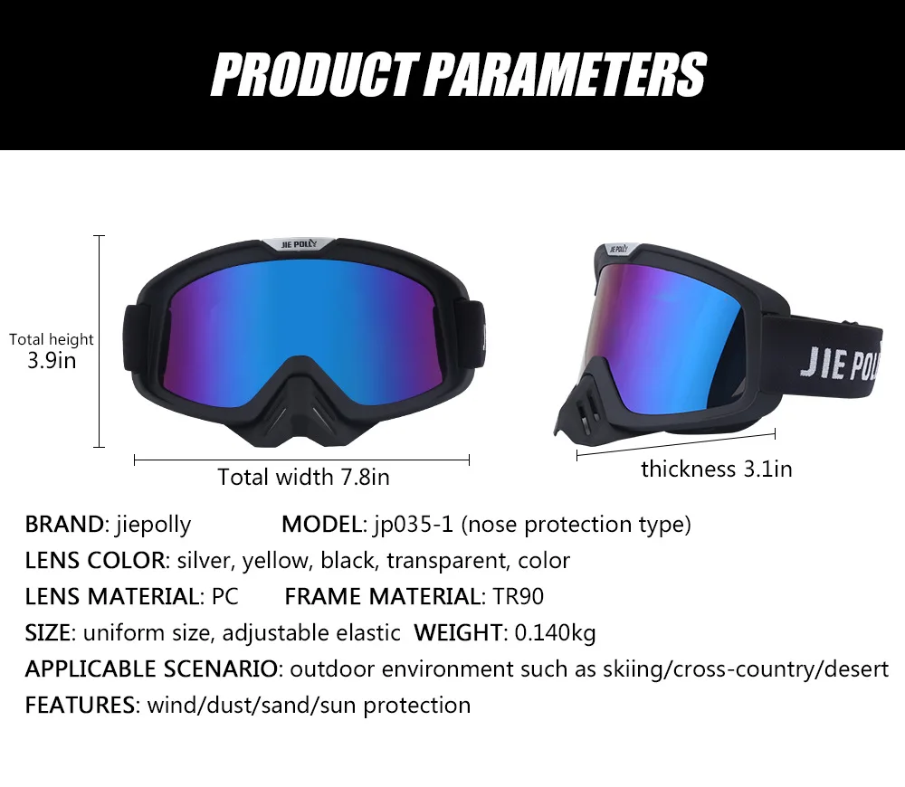 Motocross Goggles Glasses Off-Road ATV Dirt Bike MX Downhill DH Goggles Ski Glasses Motorcycle Goggles Racing Eyewear