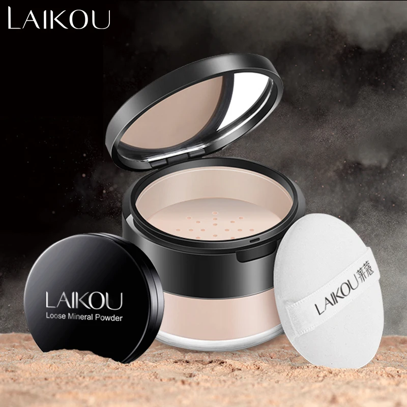 LAIKOU Matte loose powder Face Powder Ultra-Light Finishing Translucent Loose makeup Concealer make up Maquiagem Mineral |