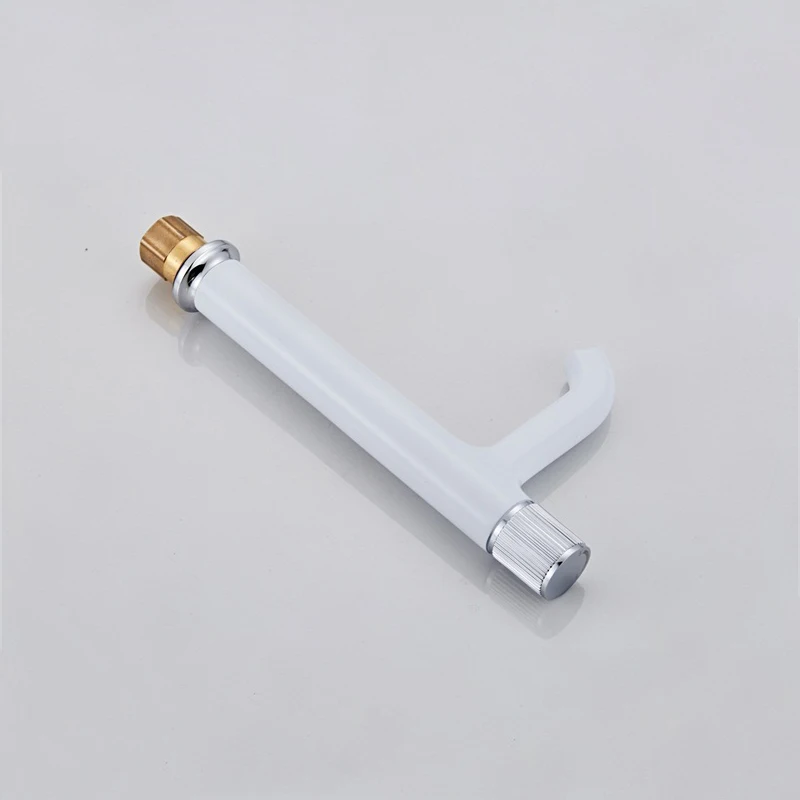 Новый промышленный стиль латунный белый смеситель для ванной комнаты крепление