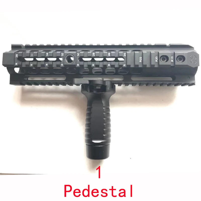 

Quick Release Metal Grip M4 M16 MK18 Picatinny Rail 20mm Airsoft Accessories Vertical CNC Tactics Handguard with 3 Bases Black