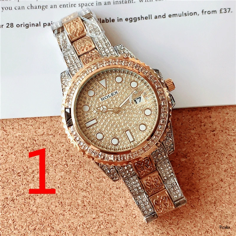 

Fashion Men's Luxury Designer Mechanical Watch Classic Black Watch Steel Band Calendar Business Brand Watch Men's Gift 090
