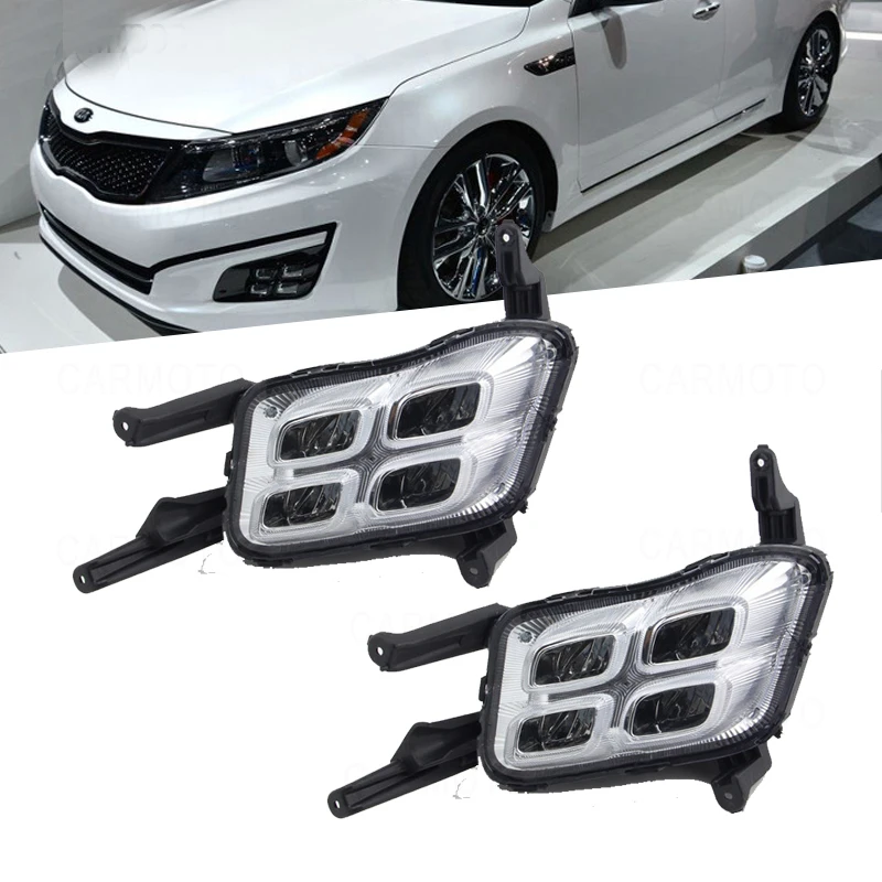 Для KIA Оптима K5 2014 ~ 2015 мигающий светодиодный дневной светильник DRL Дневной s