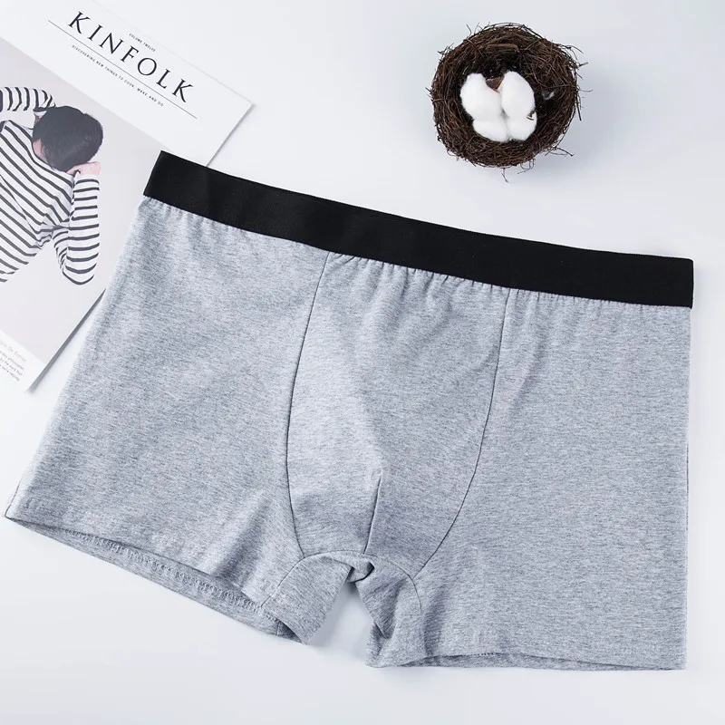 8Pcs/Lot Cotton Male Panties Men's Underwear Boxers Breathable Solid Underpants Comfortable Shorts