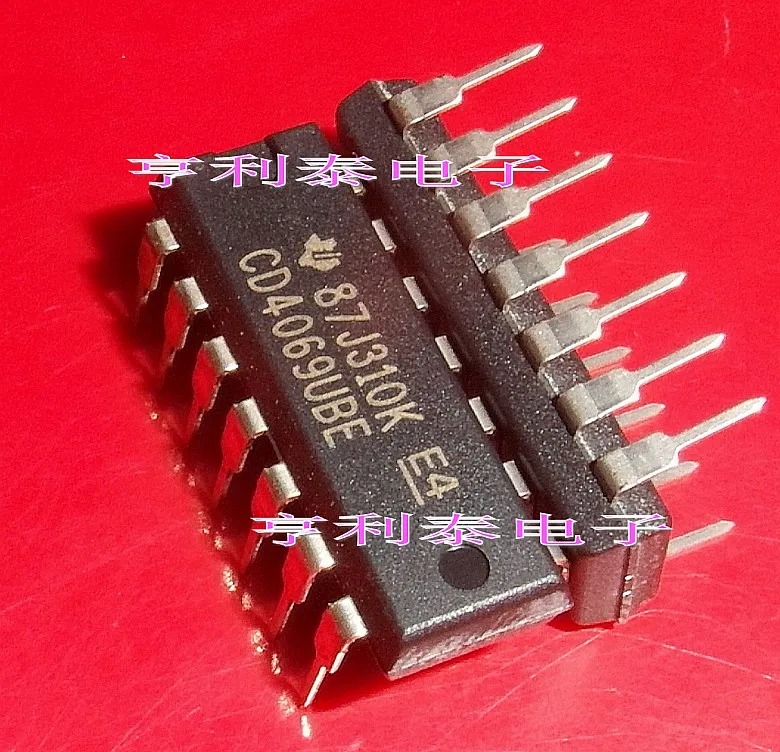 

50 шт./лот CD4069UBE DIP14