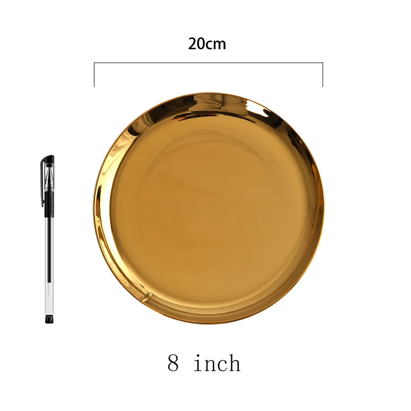 8 inch Gold Лидер продаж, Европейский набор кофейных чашек, золото/серебро, новинка, костяной фарфор, чайный набор, гальванические чашки и блюдца, домашние вечерние стаканы для напитков - Цвет: 8 inch Gold