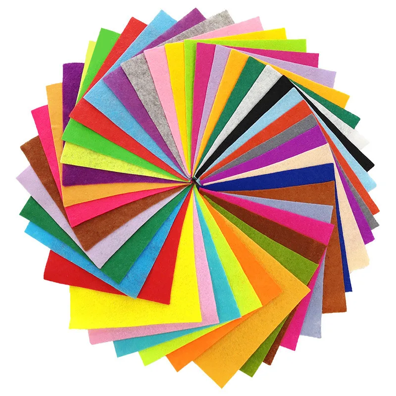 40pcs/set Non-Woven Felt Fabric Polyester Cloth DIY Bundle for Sewing Doll Handmade Craft Thick Home Decor Colorful | Дом и сад